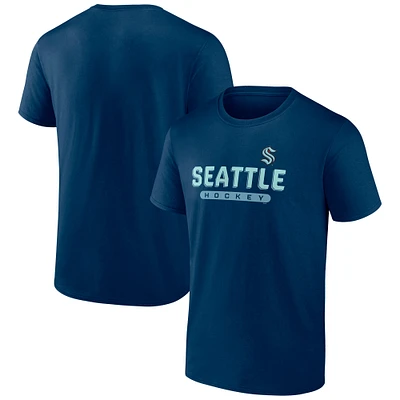 Men's Fanatics Deep Sea Blue Seattle Kraken Official Team Wordmark T-Shirt