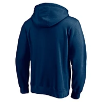 Men's Fanatics Deep Sea Blue Seattle Kraken Primary Team Logo - Fitted Pullover Hoodie