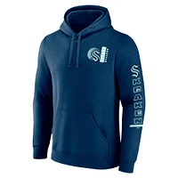 Men's Fanatics Deep Sea Blue Seattle Kraken Revolution Pullover Hoodie