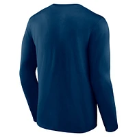 Men's Fanatics Deep Sea Blue Seattle Kraken Rinkside Long Sleeve T-Shirt