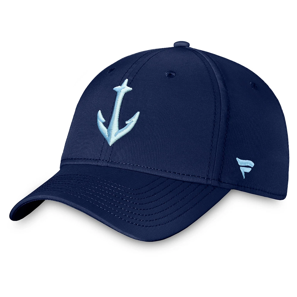 Casquette flexible avec logo secondaire Seattle Kraken Fanatics Deep Sea bleu pour hommes