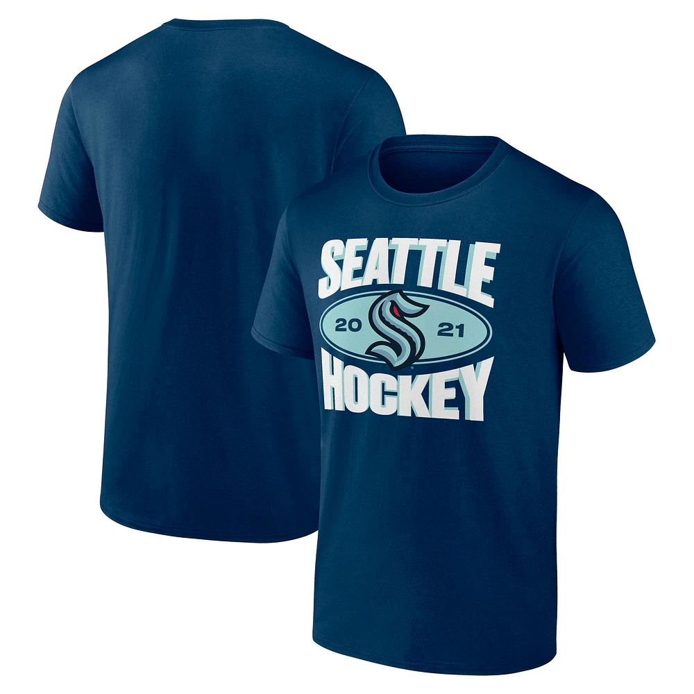 Men's Fanatics Deep Sea Blue Seattle Kraken Team Pride T-Shirt