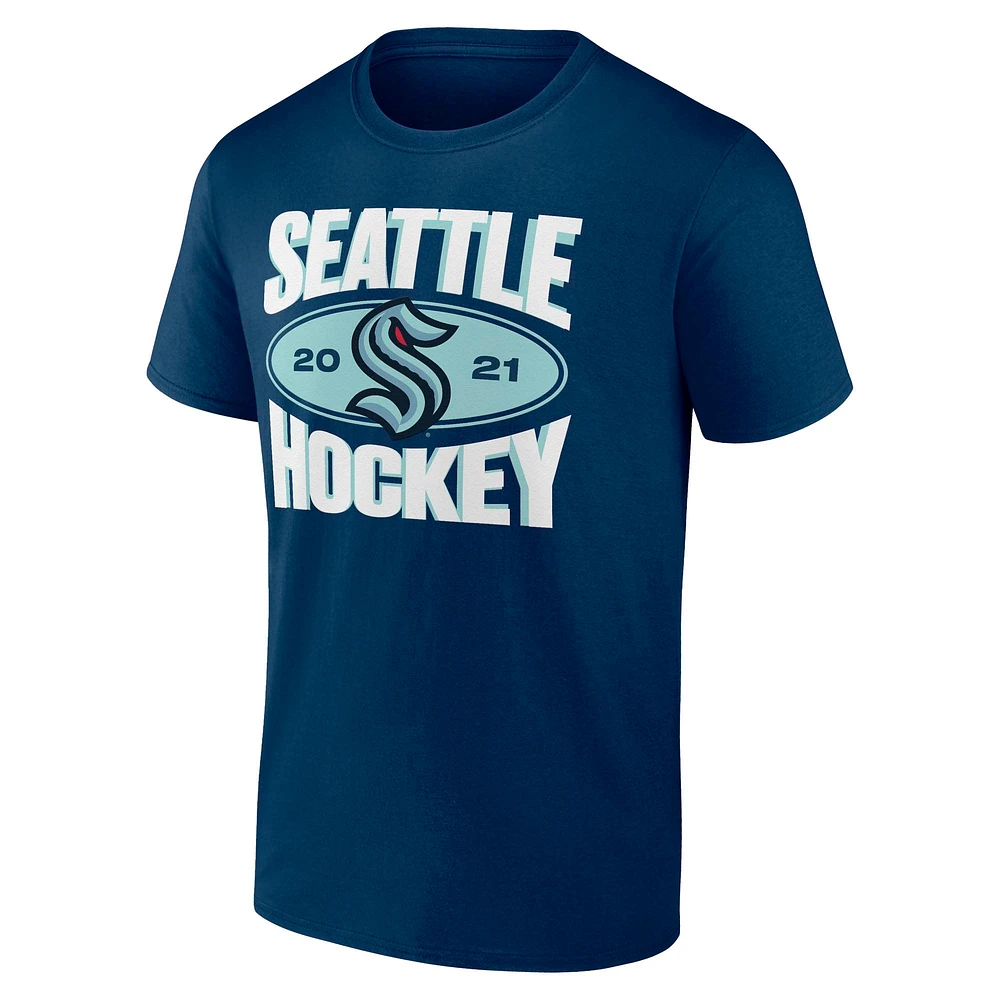 Men's Fanatics Deep Sea Blue Seattle Kraken Team Pride T-Shirt