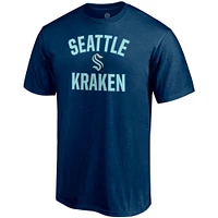 Men's Fanatics Deep Sea Blue Seattle Kraken Team Victory Arch - T-Shirt