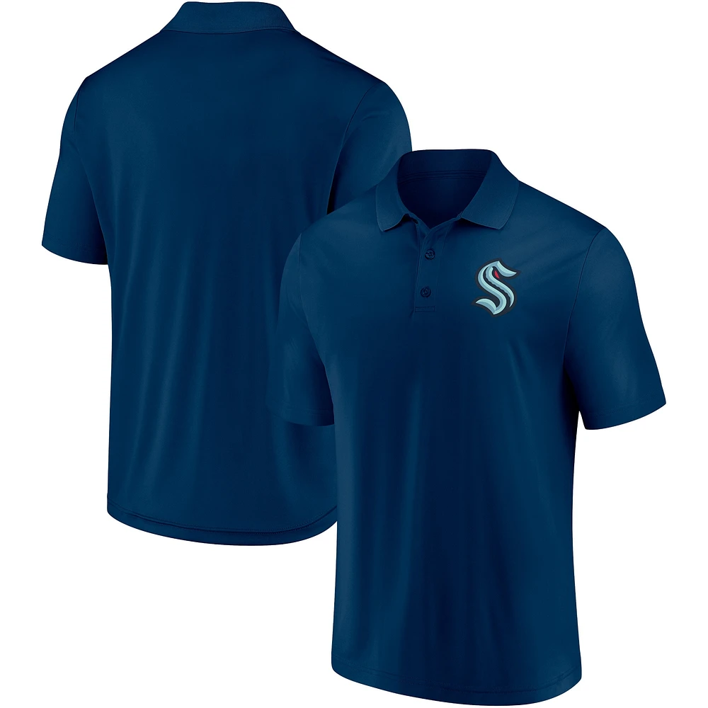 Polo Seattle Kraken Winning Streak Fanatics Deep Sea bleu pour hommes