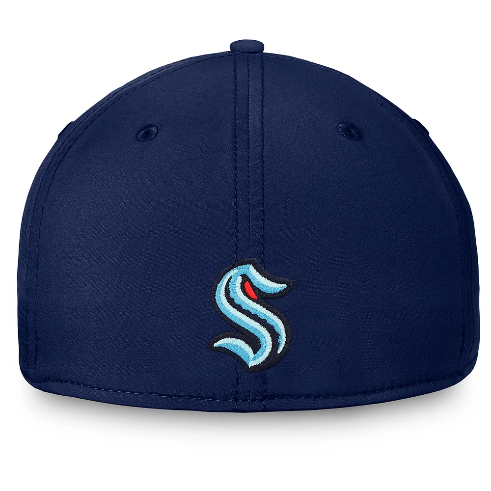 Casquette flexible Seattle Kraken avec mot-symbole Fanatics Deep Sea pour hommes