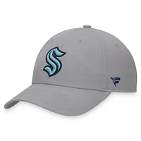 Men's Fanatics Gray Seattle Kraken Extra Time Adjustable Hat