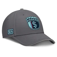 Casquette Fanatics pour homme Seattle Kraken Home Ice Flex grise