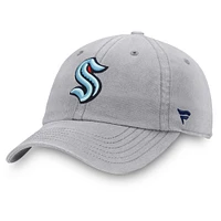 Men's Fanatics Gray Seattle Kraken Primary Logo Adjustable Hat