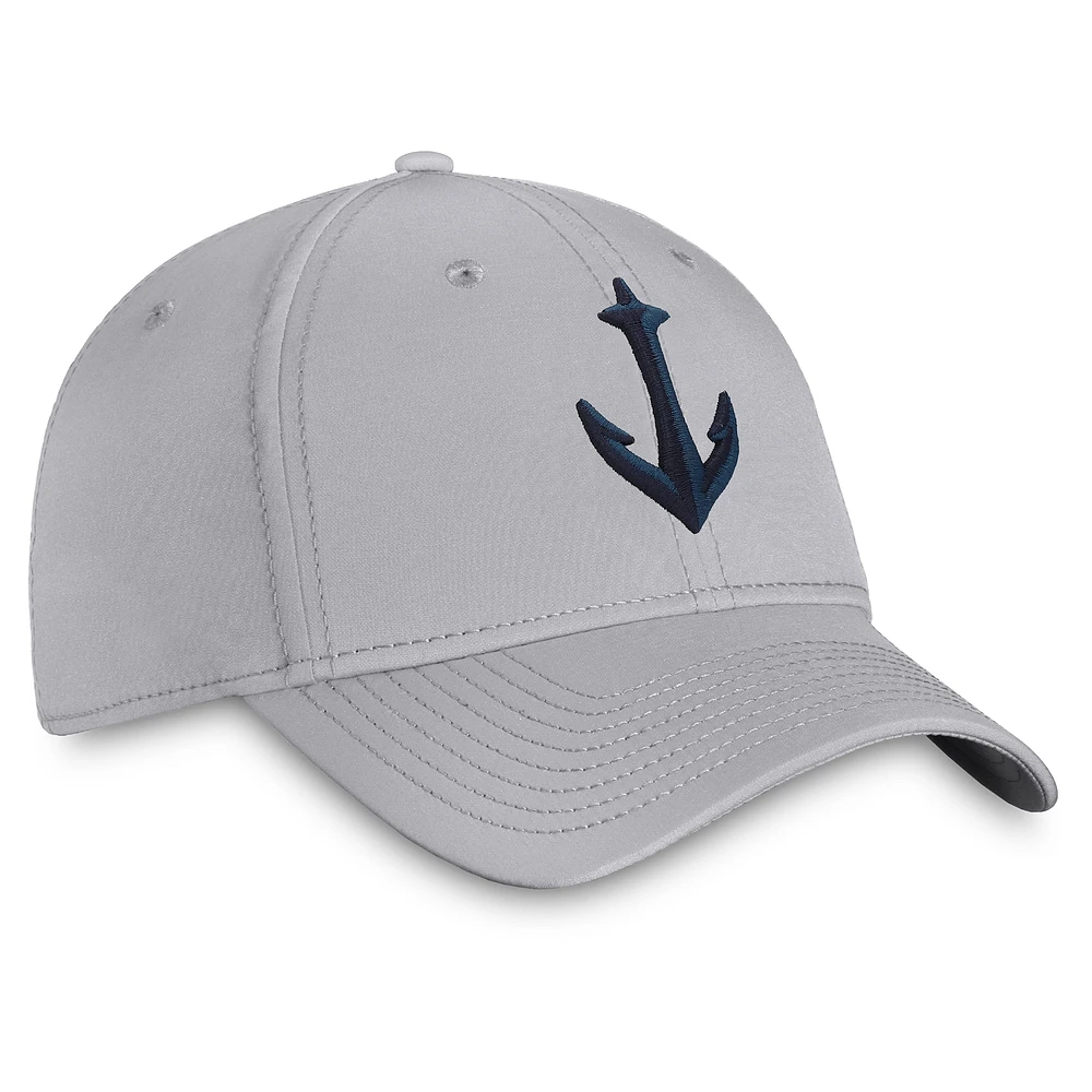 Casquette flexible avec logo secondaire Seattle Kraken gris de marque Fanatics pour hommes