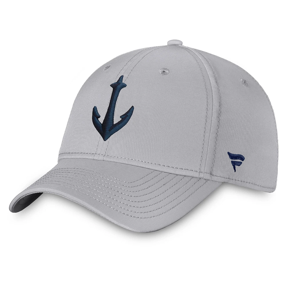 Casquette flexible avec logo secondaire Seattle Kraken gris de marque Fanatics pour hommes