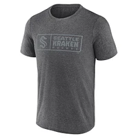 Men's Fanatics  Heather Charcoal Seattle Kraken Black Ice Synthetic T-Shirt