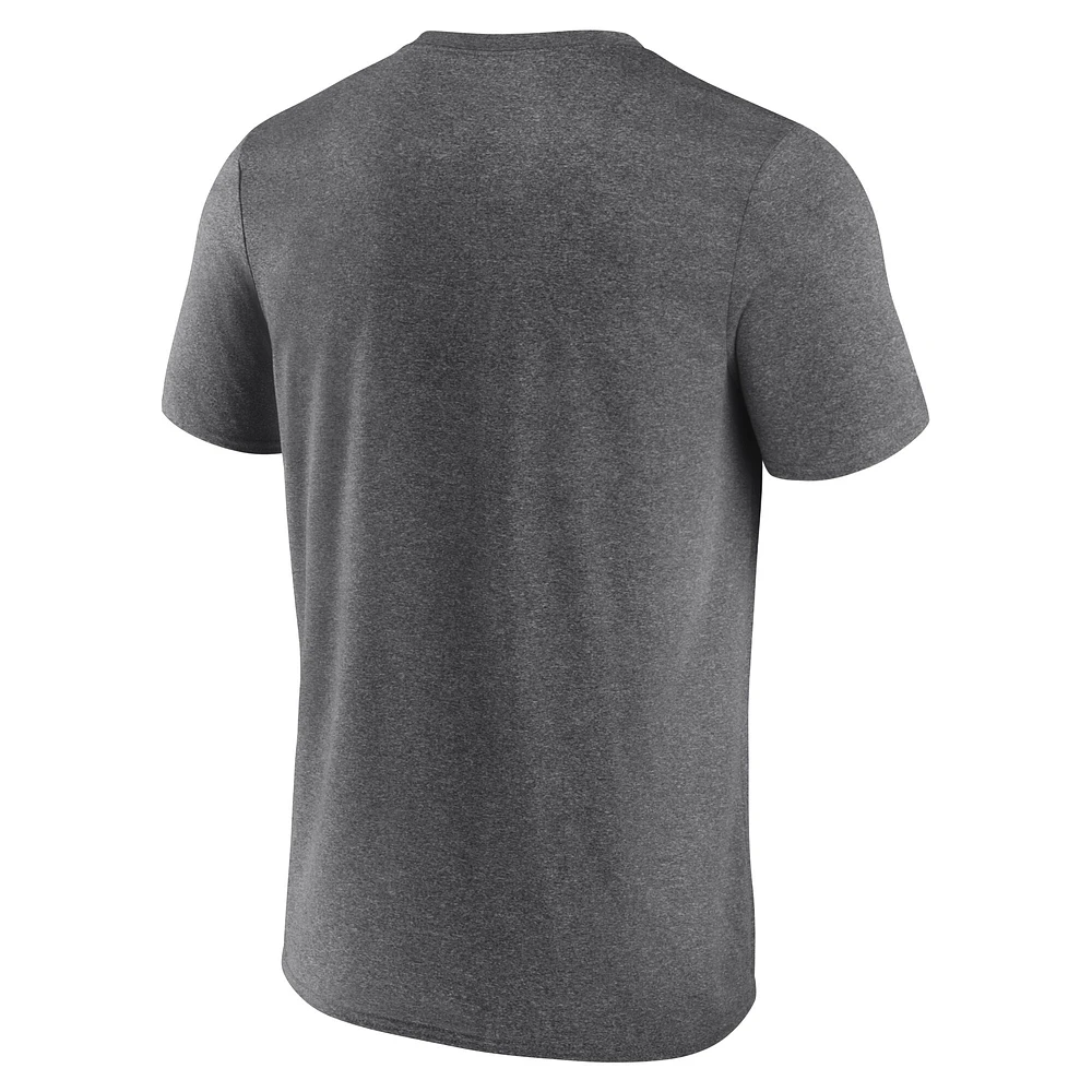 Men's Fanatics  Heather Charcoal Seattle Kraken Black Ice Synthetic T-Shirt