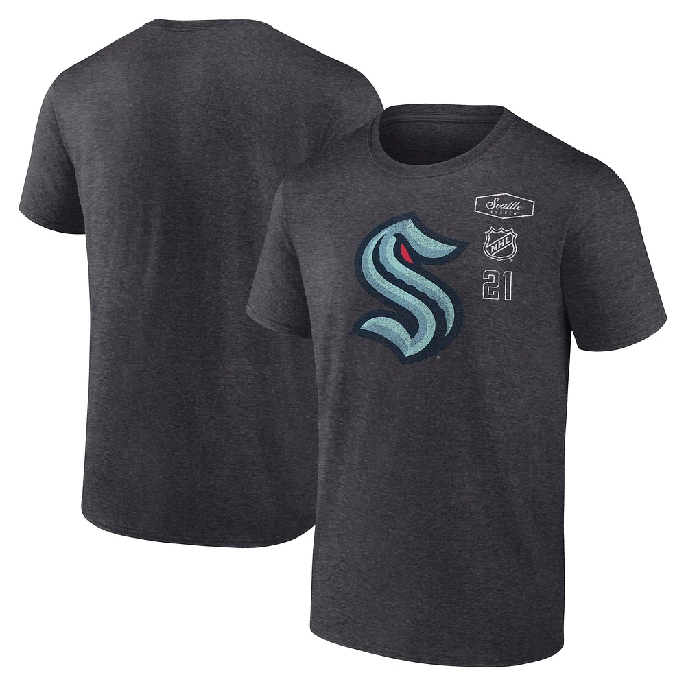 T-shirt Fanatics Heather Charcoal pour homme Seattle Kraken Origin
