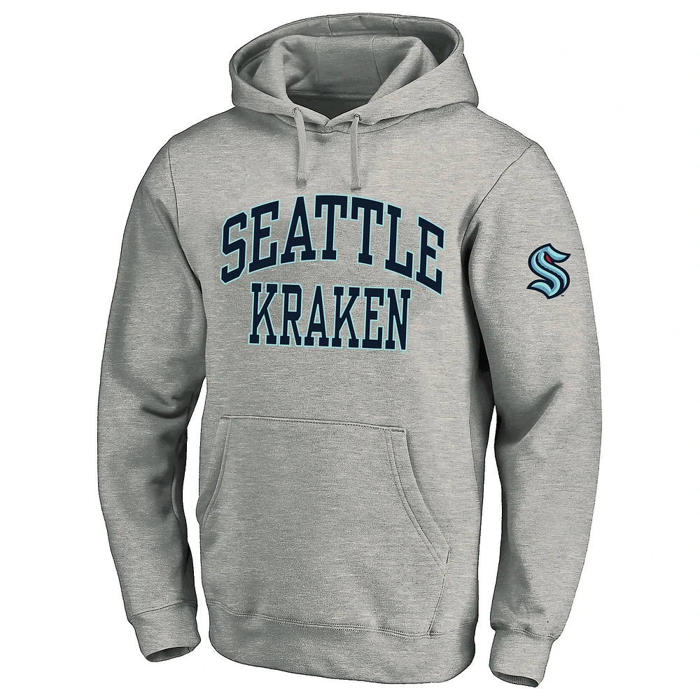 Sweat à capuche en polaire gris chiné Seattle Kraken pour hommes Fanatics Big & Tall