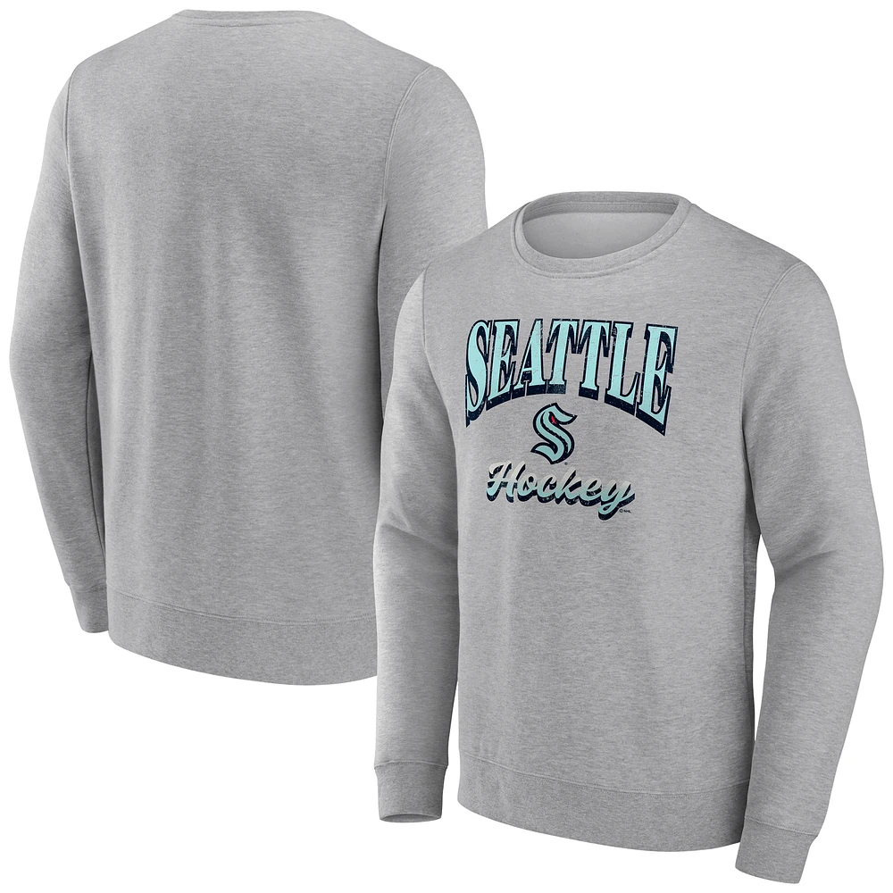 Sweat-shirt à capuche Seattle Kraken édition spéciale 2.0 gris chiné de marque Fanatics pour hommes