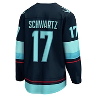 Men's Fanatics Jaden Schwartz Navy Seattle Kraken Home Breakaway Player Jersey