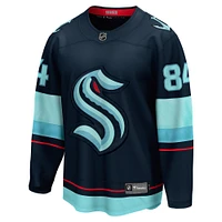 Maillot de joueur échappé à domicile Fanatics Kaapo Kakko Deep Sea bleu Seattle Kraken pour hommes