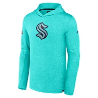 Men's Fanatics Light Blue Seattle Kraken Authentic Pro Lightweight Pullover Hoodie