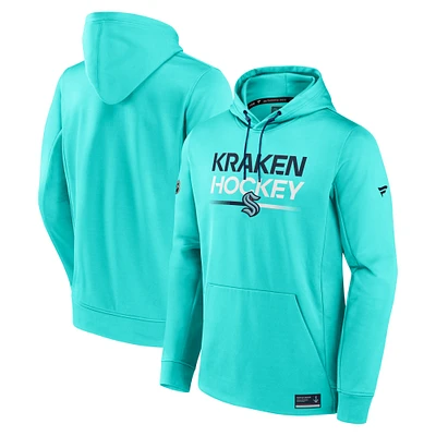 Sweat à capuche fanatiques bleu clair Seattle Kraken Authentic Pro pour hommes