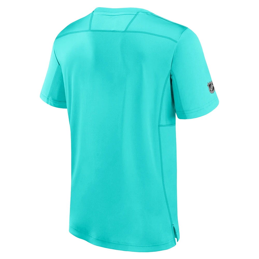 Men's Fanatics  Light Blue Seattle Kraken Authentic Pro Tech T-Shirt