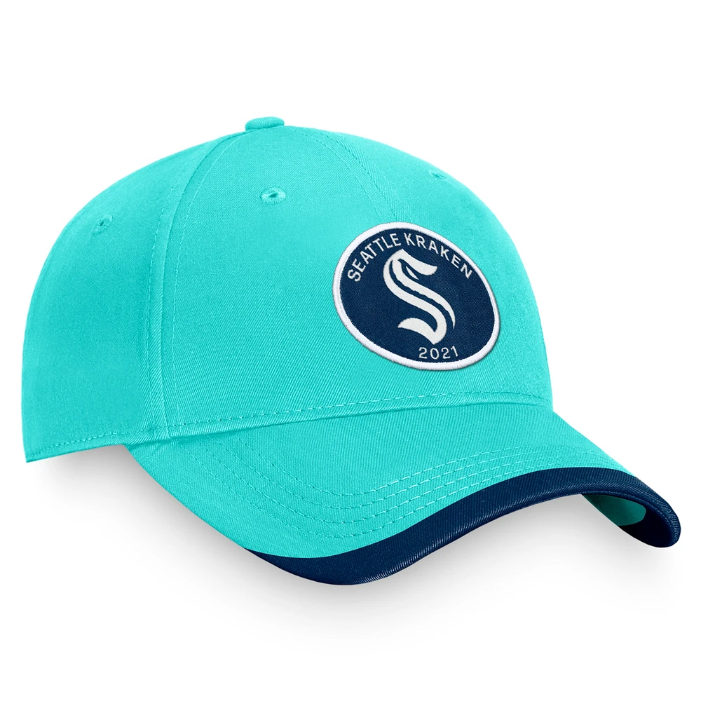 Casquette réglable bleu clair Seattle Kraken Fundamental Fanatics pour hommes