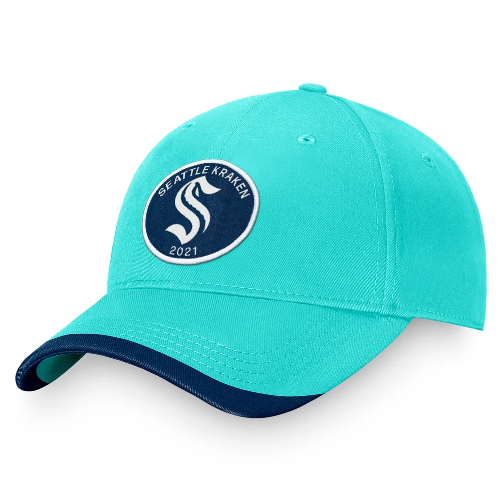 Casquette réglable bleu clair Seattle Kraken Fundamental Fanatics pour hommes