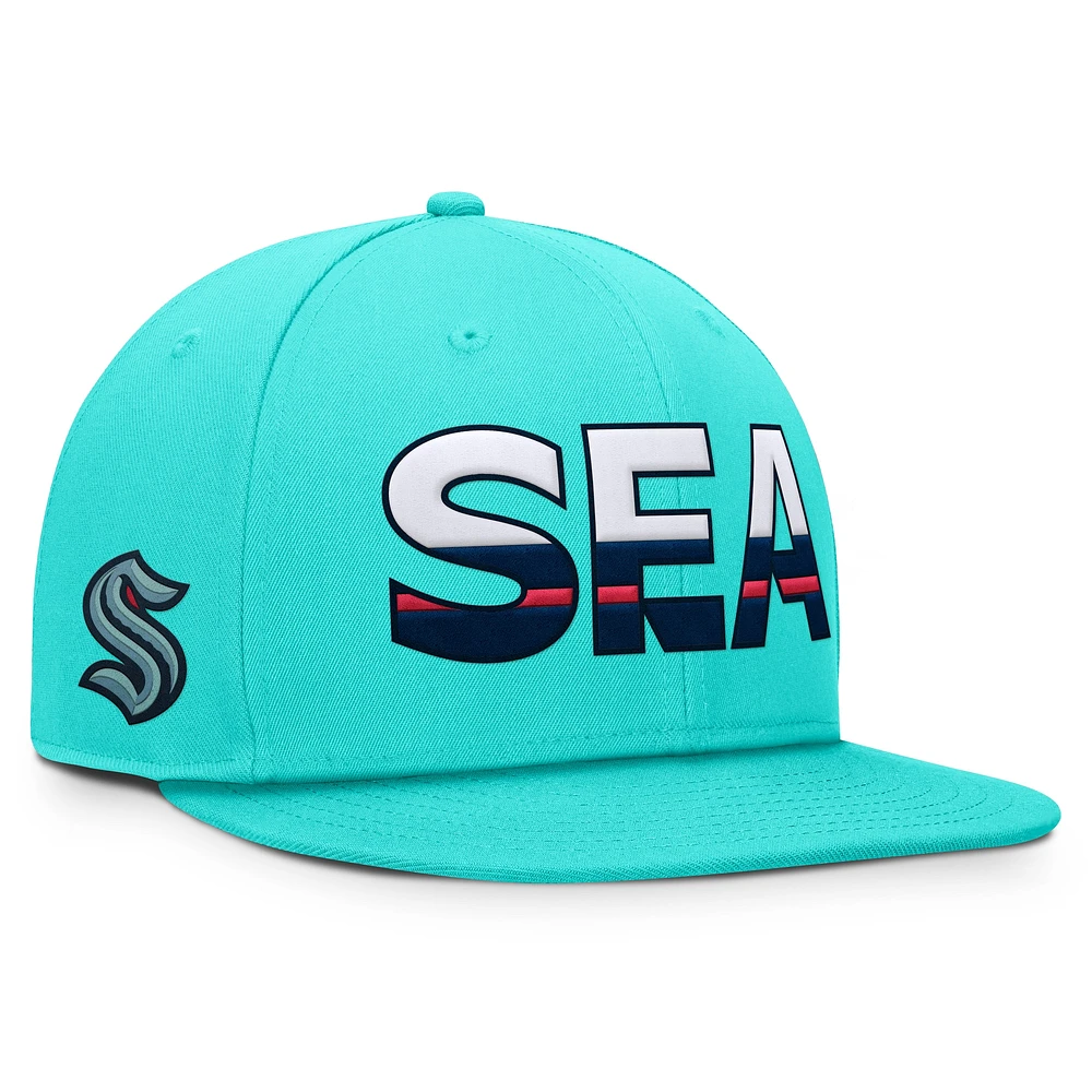 Men's Fanatics Light Blue Seattle Kraken Rink 7 Snapback Hat
