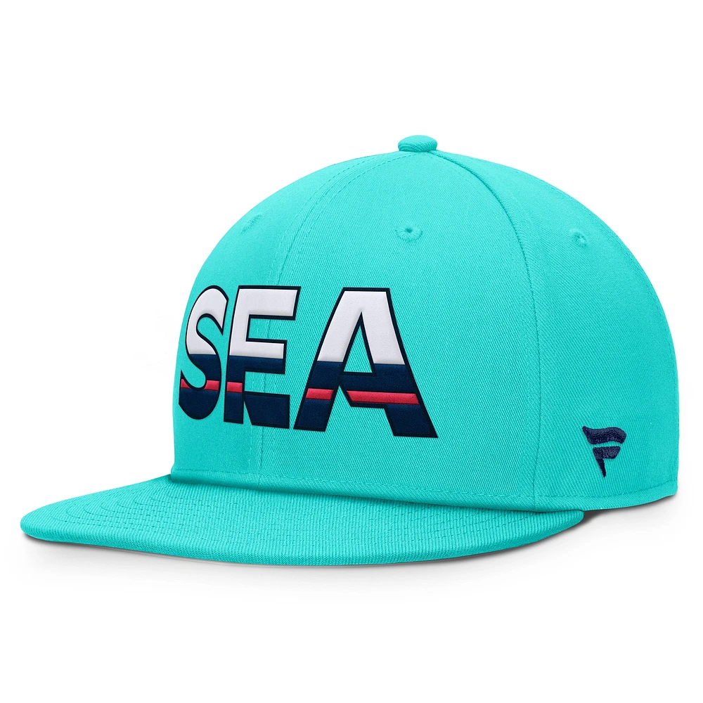 Men's Fanatics Light Blue Seattle Kraken Rink 7 Snapback Hat