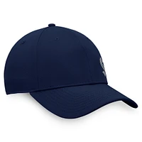 Casquette réglable Fanatics Navy Seattle Kraken Authentic Pro Road Offset Logo pour hommes