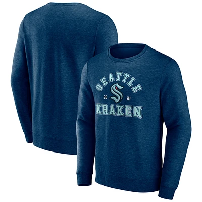 Men's Fanatics Navy Seattle Kraken Classic Arch Pullover Sweatshirt