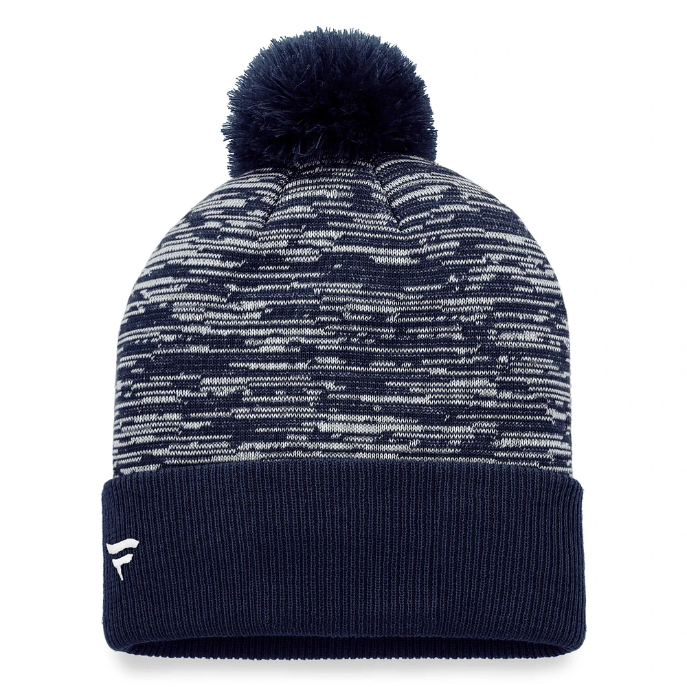 Men's Fanatics Navy Seattle Kraken Defender Cuffed Knit Hat with Pom