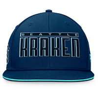 Casquette snapback Seattle Kraken Fundamental Gino Stack pour homme Fanatics bleu marine