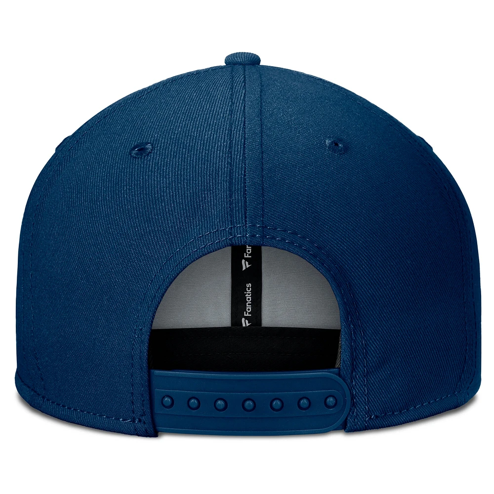 Casquette snapback Seattle Kraken Fundamental Gino Stack pour homme Fanatics bleu marine