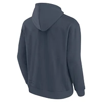 Men's Fanatics Navy Seattle Kraken Future Ground Info Pullover Hoodie