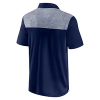 Polo emblématique en bloc brossé bleu marine Seattle Kraken Fanatics pour homme