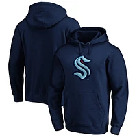 Men's Fanatics Navy Seattle Kraken Primary Logo Big & Tall Pullover Hoodie