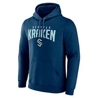 Men's Fanatics Navy Seattle Kraken Special Edition 2.0 Wordmark Pullover Hoodie