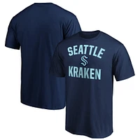 T-shirt Seattle Kraken Victory Arch bleu marine de marque Fanatics pour homme