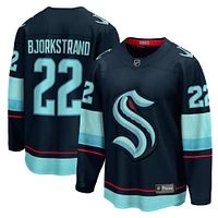 Fanatics pour hommes Oliver Bjorkstrand Deep Sea Blue Seattle Kraken Home Breakaway Player Maillot