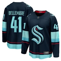 Fanatics pour hommes Pierre-Edouard Bellemare Deep Sea Blue Seattle Kraken Home Breakaway Player Maillot