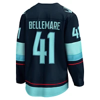 Fanatics pour hommes Pierre-Edouard Bellemare Deep Sea Blue Seattle Kraken Home Breakaway Player Maillot