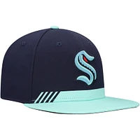 Men's Fanatics True Navy Seattle Kraken Pro Locker Room Snapback Hat