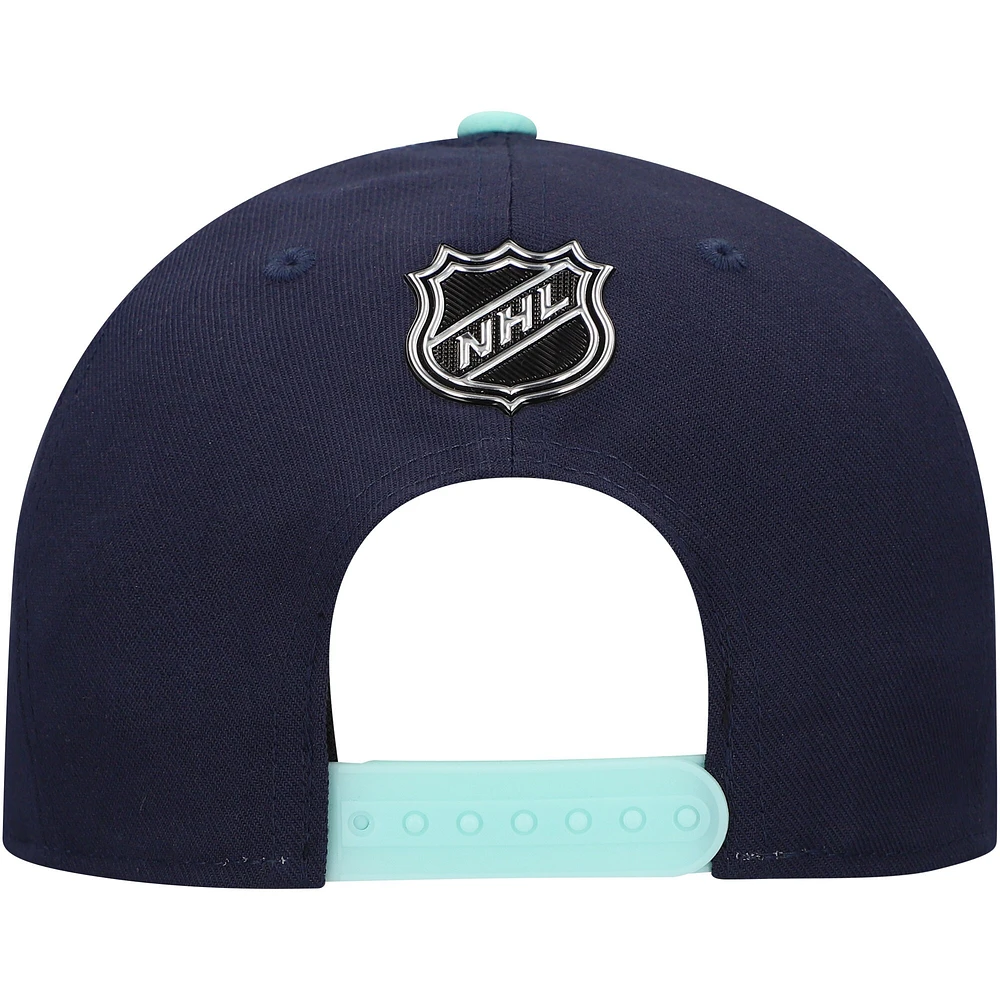 Men's Fanatics True Navy Seattle Kraken Pro Locker Room Snapback Hat