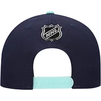 Men's Fanatics True Navy Seattle Kraken Pro Locker Room Snapback Hat