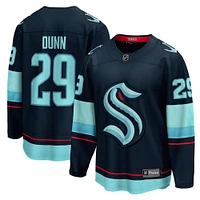 Maillot de joueur échappé à domicile Fanatics Vince Dunn Deep Sea bleu Seattle Kraken pour hommes