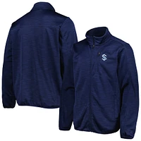 Men's G-III Sports by Carl Banks Deep Sea Blue Seattle Kraken Closer Transitional Full-Zip Jacket