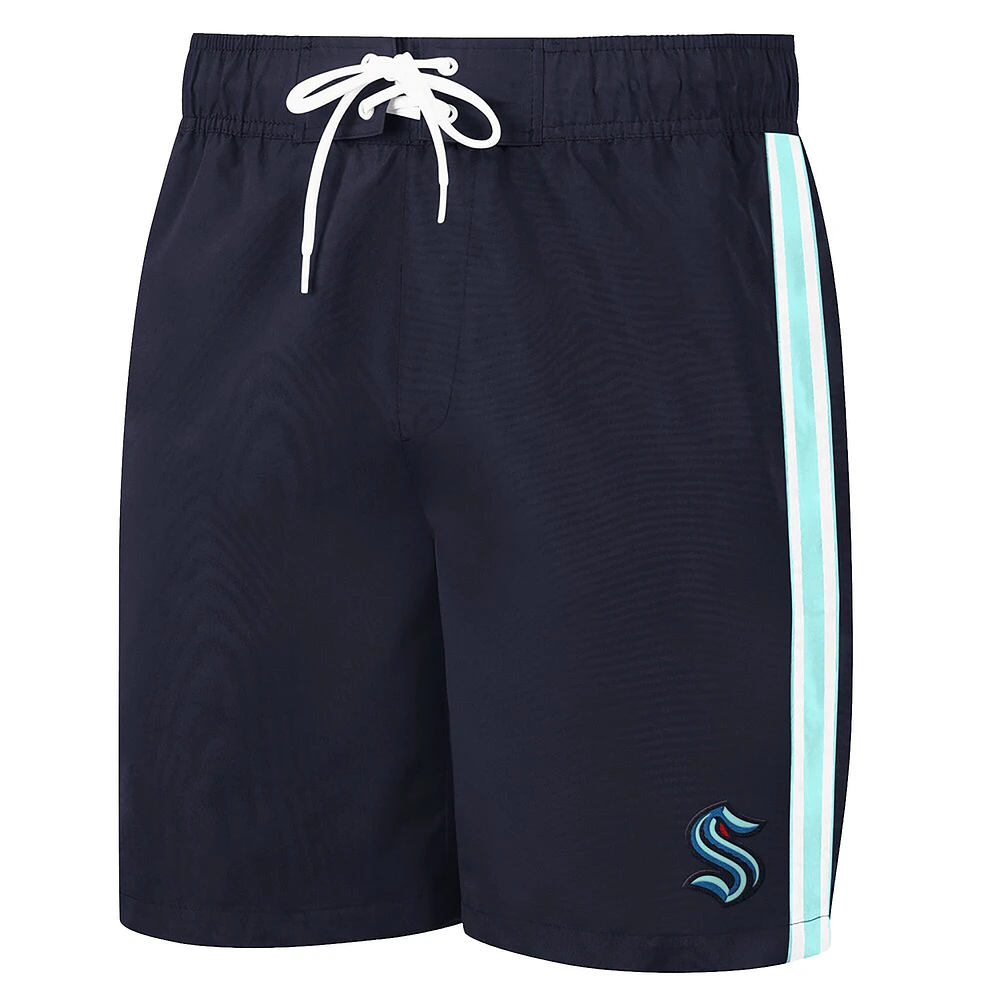 Short de bain G-III Sports by Carl Banks pour hommes, bleu profond, Seattle Kraken Sand Beach