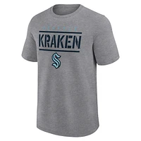 Men's  Heather Gray Seattle Kraken Top Notch T-Shirt