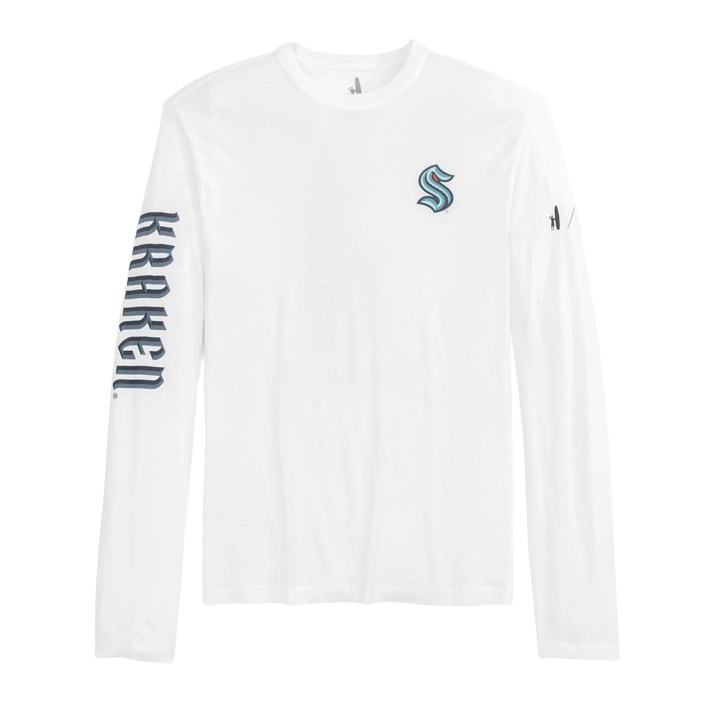 T-shirt à manches longues pour homme johnnie-O White Seattle Kraken Adam